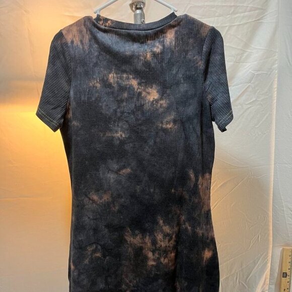 PatPat Women’s Ribbed Tie-Dye T-Shirt Dress Black Gray Size 16W NWT - Picture 7 of 10